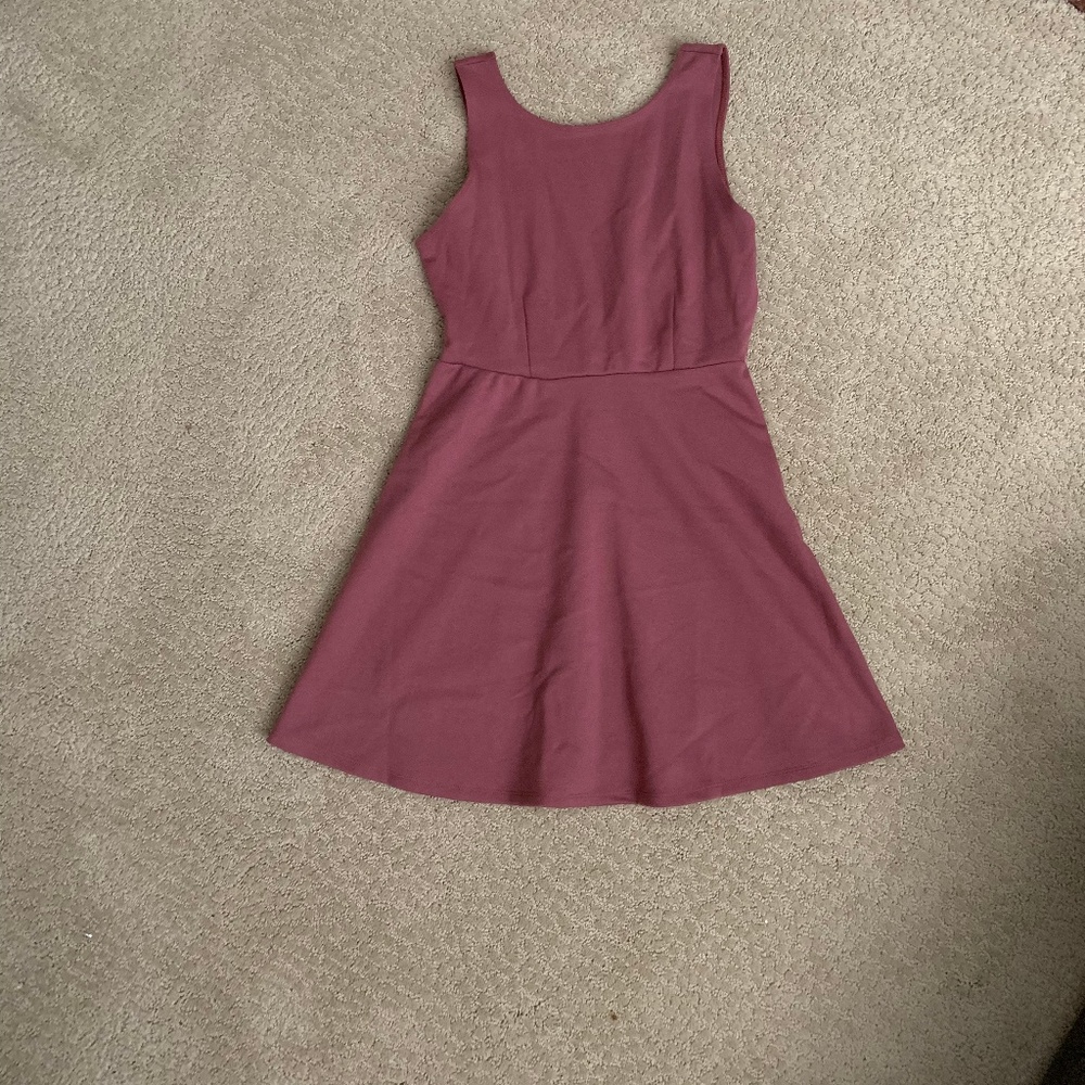 Mauve V-Back Dress